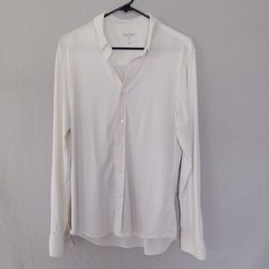 Rhone Shirt Mens Long Sleeve Medium Slim Fit White Stretch Casual Button Down